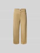 Closed Straight Fit Stoffhose aus Baumwoll-Mix in Sand, Größe 26