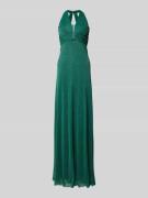 TROYDEN COLLECTION Abendkleid mit Knotendetail in Smaragd, Größe 32