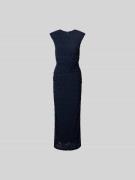 ROTATE Maxikleid mit Rundhalsausschnitt in Dunkelblau, Größe 34