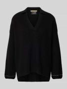 Smith and Soul Strickpullover mit V-Ausschnitt in Black, Größe M