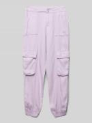 Guess Baggy Fit Cargohose mit Label-Stitching in Flieder, Größe 152