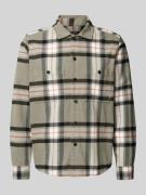 OLYMP Level Five Slim Fit Hemdjacke mit Brusttaschen in Oliv, Größe L