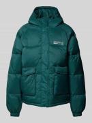 WOODBIRD Steppjacke mit Label-Print Modell 'ZUMO' in Gruen, Größe M