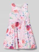 DANAMADE Kleid mit Bindegürtel in Rosa, Größe 104