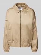 Jake*s Casual Bomberjacke mit Leistentaschen in Beige, Größe 38