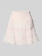 Neo Noir Minirock mit elastischem Bund Modell 'Robby' in Pink, Größe 3...