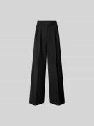 Anine Bing Straight Fit Stoffhose mit Bundfalten in Black, Größe 34