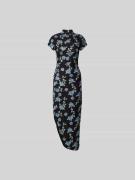 ROTATE Maxikleid in asymmetrischem Design in Black, Größe 40