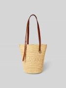 Rabanne Tote Bag mit Label-Detail in Beige, Größe 1