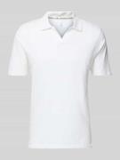 Colours & Sons Slim Fit Poloshirt aus Baumwoll-Leinen-Mix in Weiss, Gr...