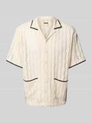 WOODBIRD Freizeithemd mit Knopfleiste Modell 'Sunny' in Offwhite, Größ...