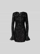 ROTATE Minikleid mit Rundhalsausschnitt in Black, Größe 38