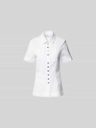 Rabanne Hemdbluse mit Druckknopfleiste in Weiss, Größe S/M