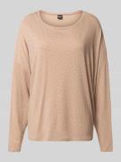 BOSS Relaxed Fit Pyjama-Oberteil aus Lyocell-Mix in Beige, Größe L