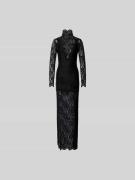 Rabanne Maxikleid in semitransparentem Design in Black, Größe S/M