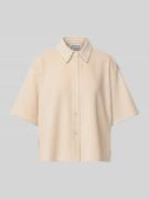 JAKE*S STUDIO WOMAN Hemdbluse mit Knopfleiste in Beige, Größe 36