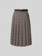 Self-Portrait Maxirock mit Leinen-Anteil in Hellbraun, Größe S