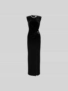 Self-Portrait Maxikleid mit Stretch-Anteil in Black, Größe XS