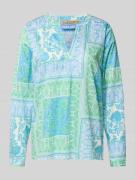 Smith and Soul Regular Fit Bluse mit Tunikakragen in Gruen, Größe S