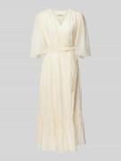 Stella Nova Maxikleid in Wickel-Optik in Beige, Größe 36