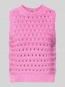 Stella Nova Pullunder mit Lochstickerei in Pink, Größe S