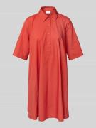 Jake*s Collection Hemdblusenkleid mit Knopfleiste in Rostrot, Größe 34