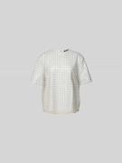 ROTATE Oversized Blusenshirt mit Halbarm in Ecru, Größe 36