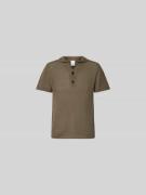 WON HUNDRED Slim Fit Poloshirt in Strick-Optik in Khaki, Größe M