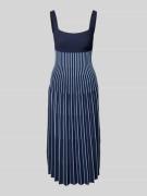 Staud Midikleid mit Plisseefalten Modell 'ELLISON' in Marine, Größe L