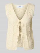 moves Weste mit Schnürung Modell 'Daphne' in Offwhite, Größe XS