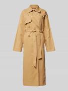 Lanius Trenchcoat mit Bindegürtel in Beige, Größe 38