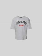 Dsquared2 T-Shirt mit Label-Print in Mittelgrau, Größe S