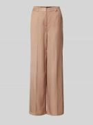 comma Hose aus Viskose-Leinen-Mix mit weitem Bein in Taupe, Größe 44/3...