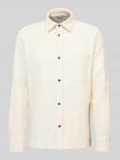Les Deux Hemdjacke mit Knopfleiste Modell 'Kaleb' in Offwhite, Größe X...