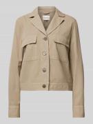 Marc O'Polo Regular Fit Caban-Jacke aus Baumwoll-Leinen-Mix in Beige, ...