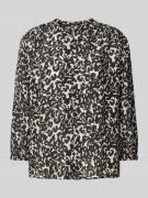 OPUS Regular Fit Hemdbluse in Crinkle-Optik Modell 'Famelia' in BLACK,...