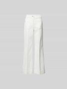 Victoria Beckham Jeans mit Label-Stitching in Weiss, Größe 26