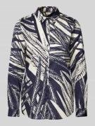 Milano Italy Regular Fit Hemdbluse mit durchgehender Knopfleiste in Du...