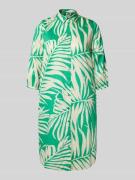 Milano Italy Knielanges Kleid mit Hemdblusenkragen in Gruen, Größe 36