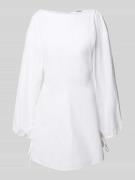 WEEKDAY Minikleid mit U-Boot-Ausschnitt Modell 'Nile' in Weiss, Größe ...
