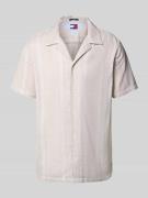 Tommy Jeans Regular Fit Freizeithemd mit Allover-Muster in Beige, Größ...