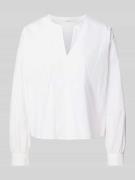 Lanius Regular Fit Bluse mit V-Ausschnitt in Weiss, Größe 38