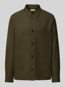 ROTHOLZ Regular Fit Freizeithemd mit Kentkragen in Khaki, Größe S