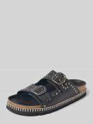 Verbenas Sandalen mit Dornschließe Modell 'GALATEA' in Black, Größe 40