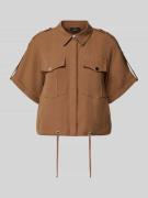 monari Hemdbluse aus Lyocell-Leinen-Mix in Cognac, Größe 36