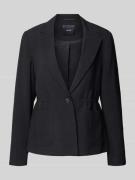 Someday Slim Fit Blazer aus Viskose-Leinen-Mix Modell 'Nursine' in Bla...