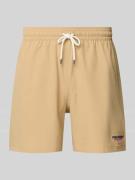 Polo Ralph Lauren Badeshorts mit Label Stitching in Khaki, Größe L