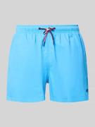 MCNEAL Badehose mit elastischem Bund und Tunnelzug in Metallic Blue, G...