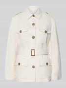 Jake*s Collection Regular Fit Blazer aus Leinen-Viskose-Mix in Offwhit...