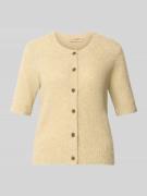 MOS MOSH Cardigan aus Woll-Mix mit 1/2-Arm Modell 'Thora' in Beige, Gr...